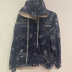 Men’s Mureli Stretch Rain Jacket Full Zip Button Up Windbreaker  Extra Large